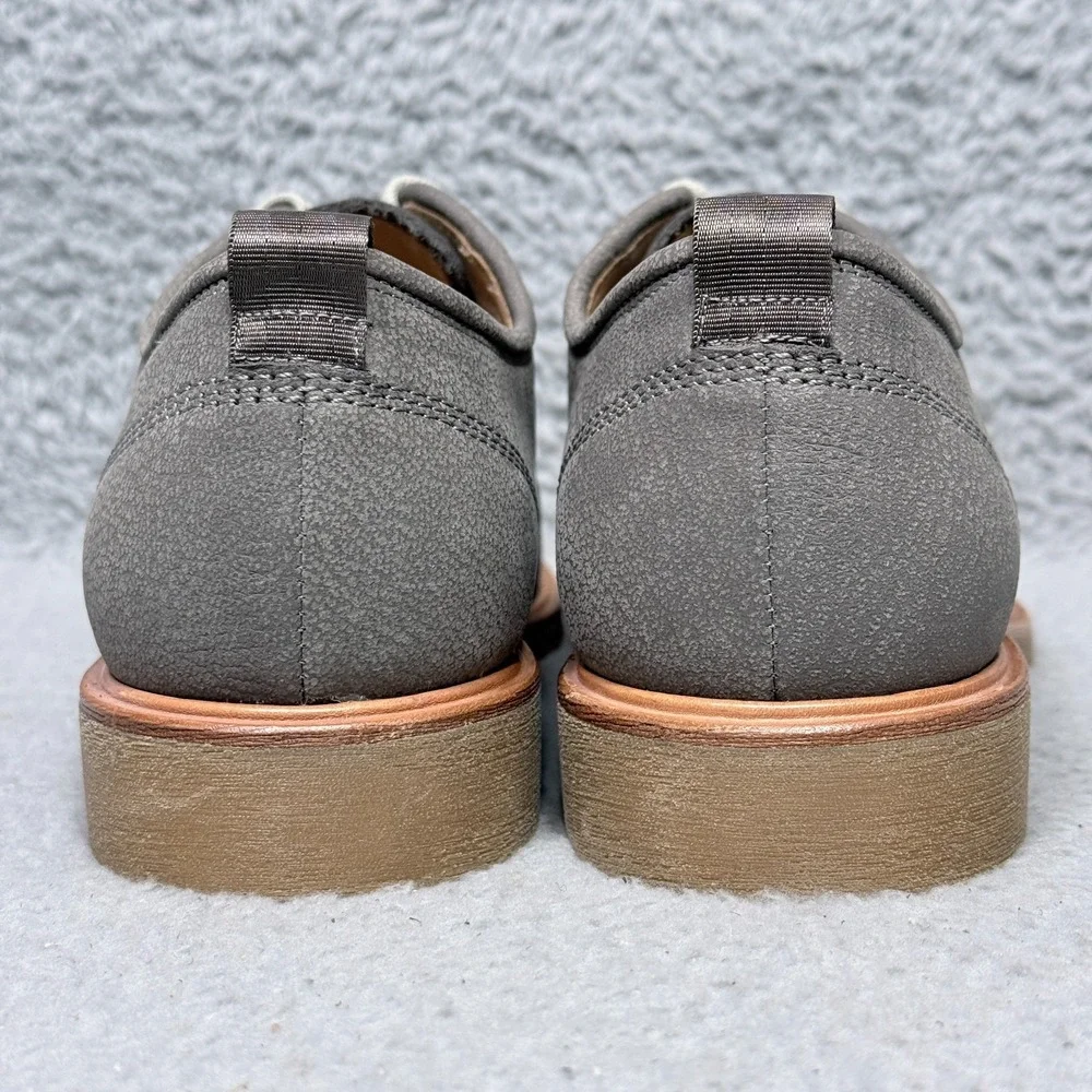 Warfield & Grand‎ Carson Mens Size 8.5 Low Top Oxford Shoes Gray Leather 120801